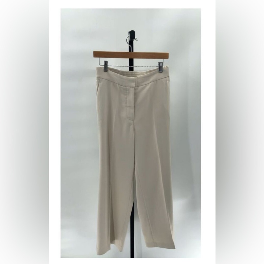 Quince Womens Stretch Crepe Classic Trouser Pants Sand 8 NWOT